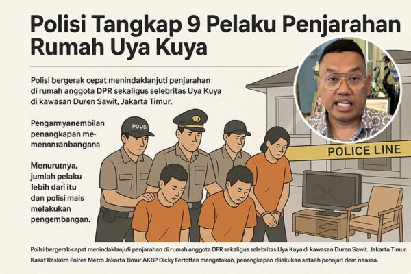 Polisi Tangkap 9 Pelaku Penjarahan Rumah Uya Kuya di Duren Sawit
