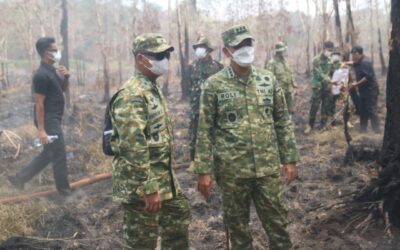 Karhutla Way Kambas, Kasrem 043/Gatam Dampingi Kepala BNPB Tinjau Lokasi