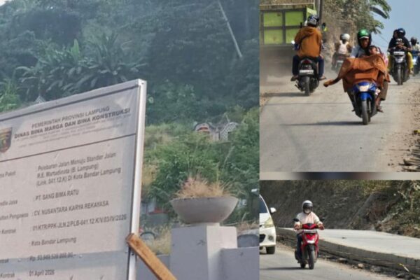 Proyek Puluhan Miliar Tapi Minim Rambu Pengaman, LSM PRO RAKYAT menegaskan Gubernur Lampung Harus Peduli